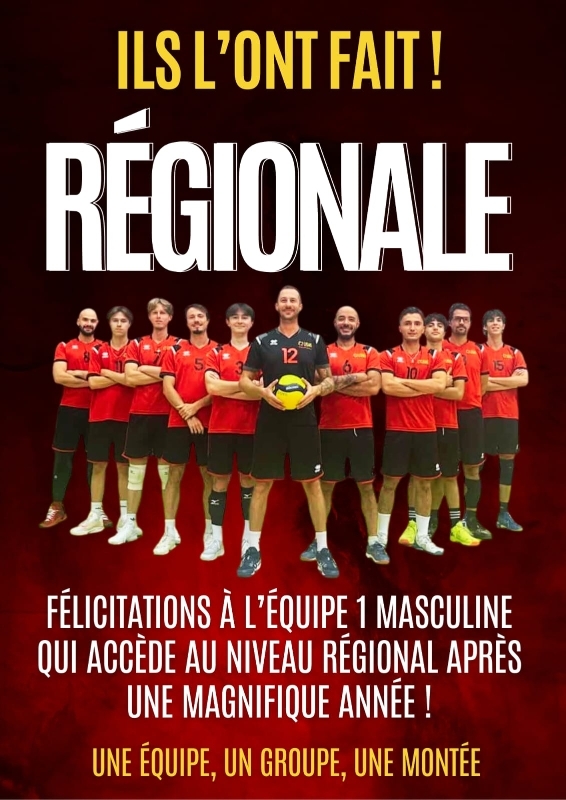 MONTEE EN REGIONAL POUR LES SENIORS MASCULINS