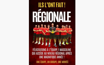 MONTEE EN REGIONAL POUR LES SENIORS MASCULINS
