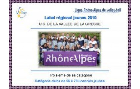 LABEL REGIONAL JEUNES 2010