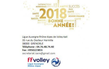 VOEUX DE LA LIGUE RHÔNE ALPES DE VOLLEY