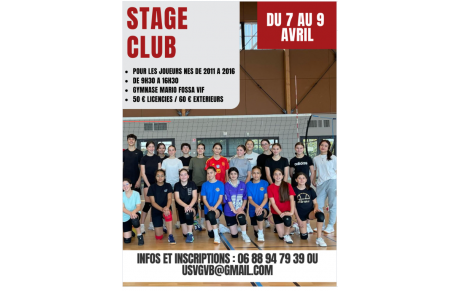 Stage Vacances Printemps